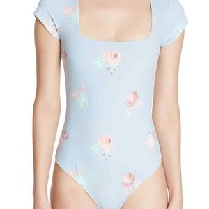 Free People Floral Bodysuit